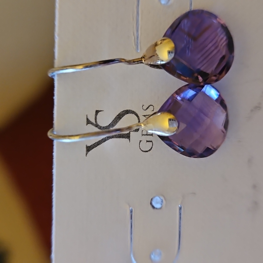 Amethyst/sterling Earrings - Picture 4 of 5
